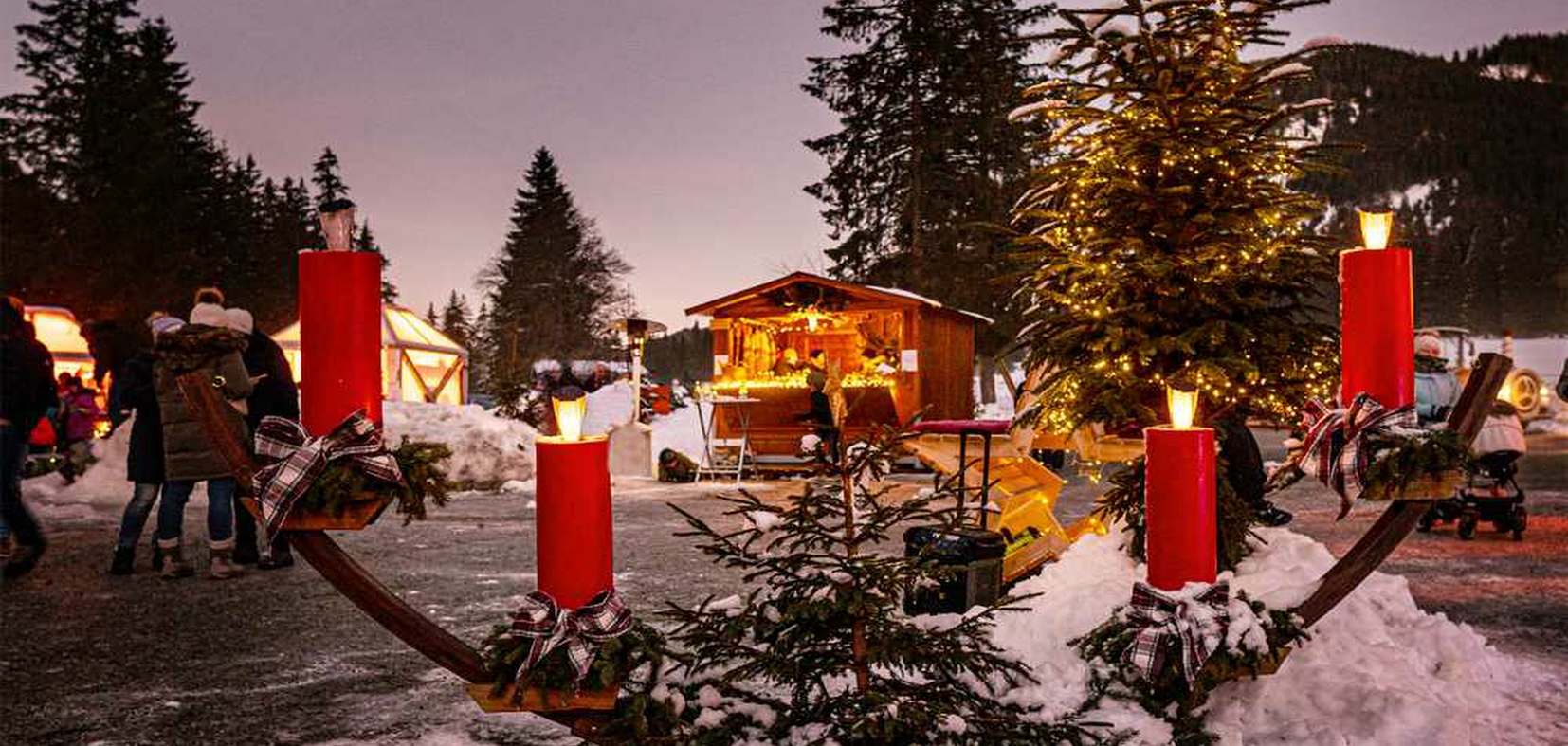 Christkindlmarkt am Vilsalpsee erleben und im Bergheim Tirol in Tannheim wohnen – persönliche Pension mit Halbpension für Hausgäste.